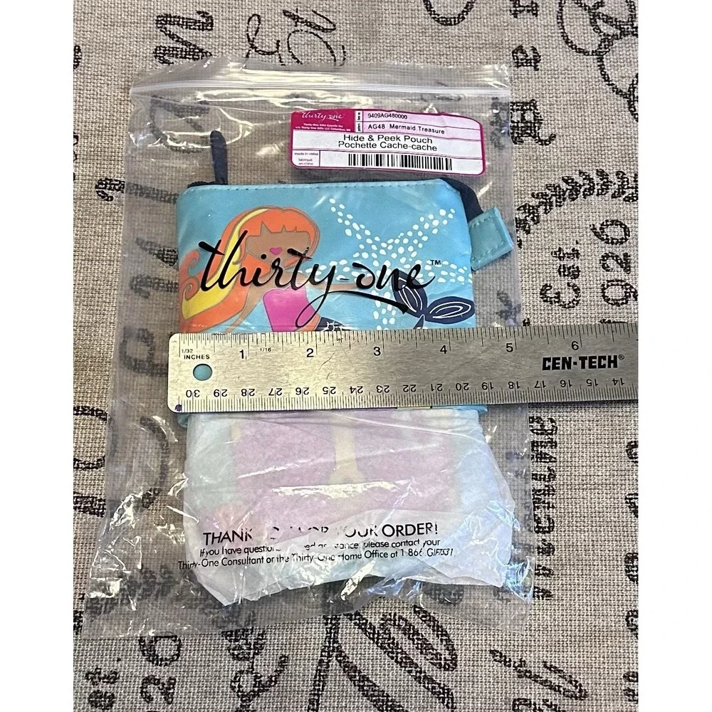 Thirty One (31) brand Hide and Peek Pouch Mermaid Treasure